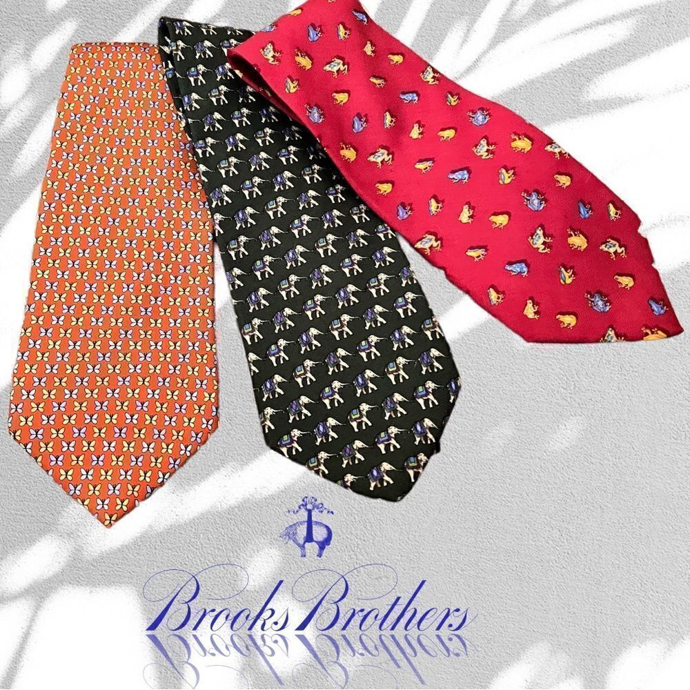 Brooks Brothers Italian Print Silk Nature Tie Collection